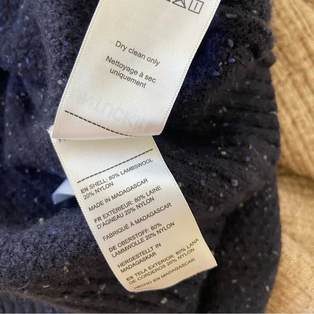 Untuckit Sweater Men’s XL Blue Wool Knit Pullover Cardigan Lambswool Warm Preppy